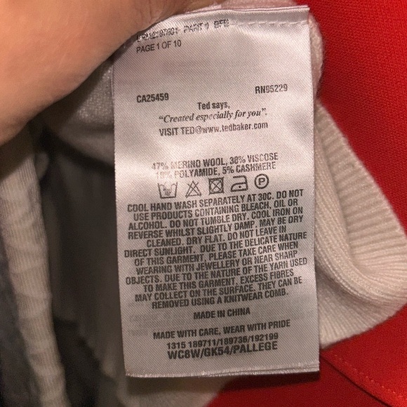 Ted Baker 🎀 | Pallege Frill Sleeve and Shoulder Jumper - Ivory - Picture 12 of 12